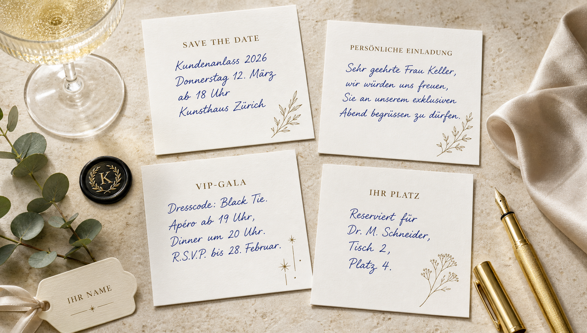 Anwendungsfall Eventeinladungen & VIP: handschriftliche Karten und Briefe von Inkly