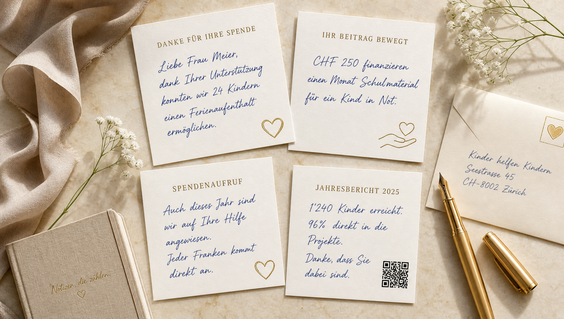Anwendungsfall Fundraising & Spenden: handschriftliche Karten und Briefe von Inkly