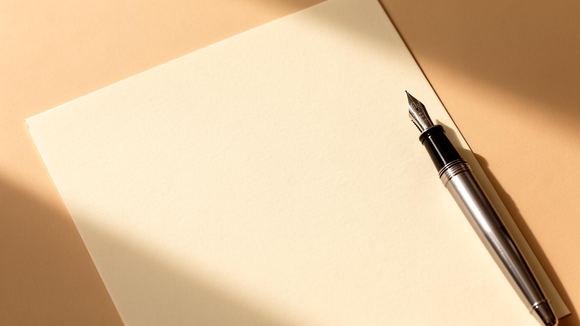 Handgeschriebener Brief auf hochwertigem Papier mit Füller